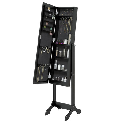 Standspiegel Schwarz 34x37x146 cm