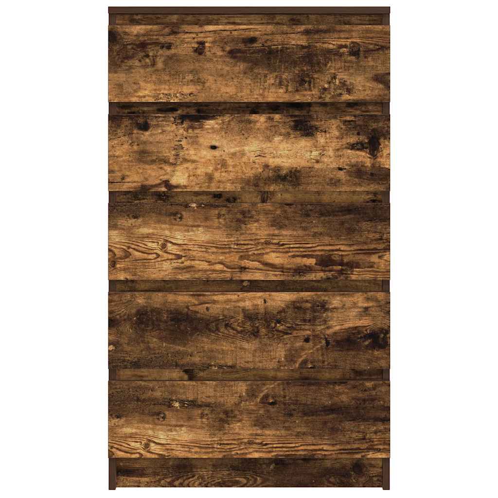 Schubladenschrank Räuchereiche 60x36x103 cm Holzwerkstoff