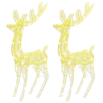 XXL Rentiere Weihnachtsdekoration Acryl 250 LED 2 Stk. 180 cm