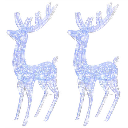 XXL Rentiere Weihnachtsdekoration Acryl 250 LED 2 Stk. 180 cm