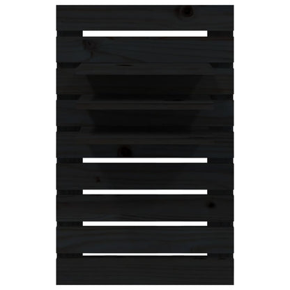 Wand-Nachttische 2 Stk. Schwarz Massivholz Kiefer