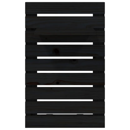 Wand-Nachttische 2 Stk. Schwarz Massivholz Kiefer