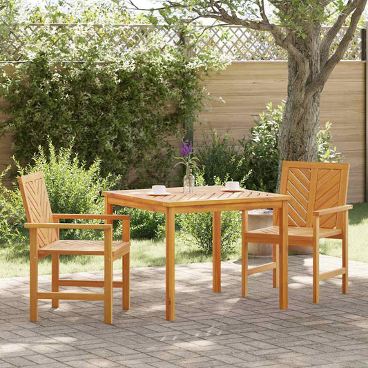 Garten Essgruppe 3 pcs Braun 90 x 90 x 74 cm Akazie Massivholz