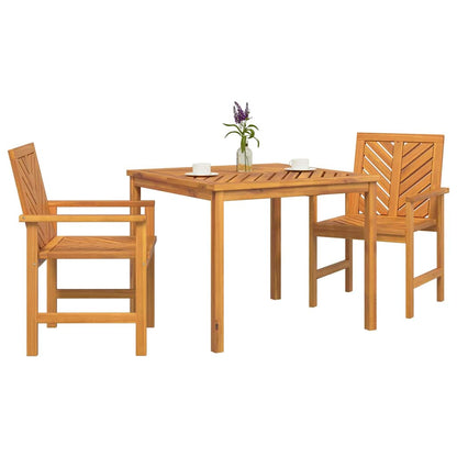 Garten Essgruppe 3 pcs Braun 90 x 90 x 74 cm Akazie Massivholz