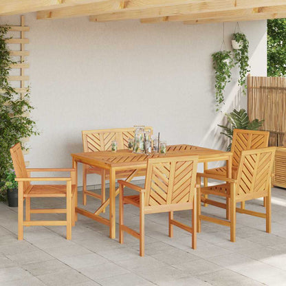 Garten Essgruppe 6 pcs Braun 150 x 90 x 74 cm Akazie Massivholz