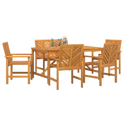 Garten Essgruppe 6 pcs Braun 150 x 90 x 74 cm Akazie Massivholz