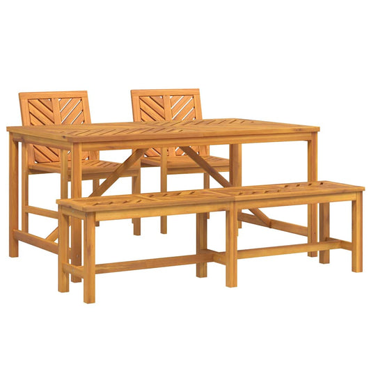 Garten Essgruppe 4 pcs Braun 150 x 90 x 74 cm Akazie Massivholz