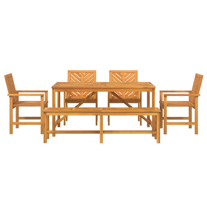 Garten Essgruppe 6 pcs Braun 150 x 90 x 74 cm Akazie Massivholz