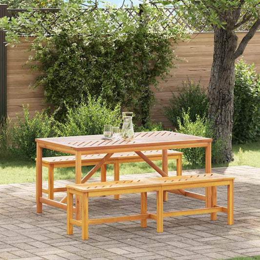 Garten Essgruppe 3 pcs Braun 150 x 90 x 74 cm Akazie Massivholz