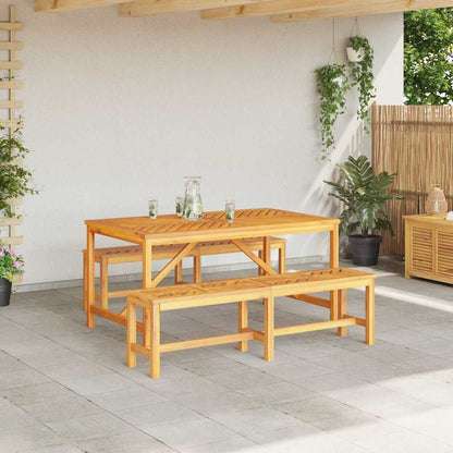 Garten Essgruppe 3 pcs Braun 150 x 90 x 74 cm Akazie Massivholz