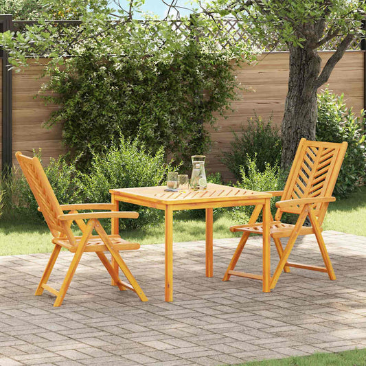 Garten Essgruppe 3 pcs Braun 90 x 90 x 74 cm Akazie Massivholz
