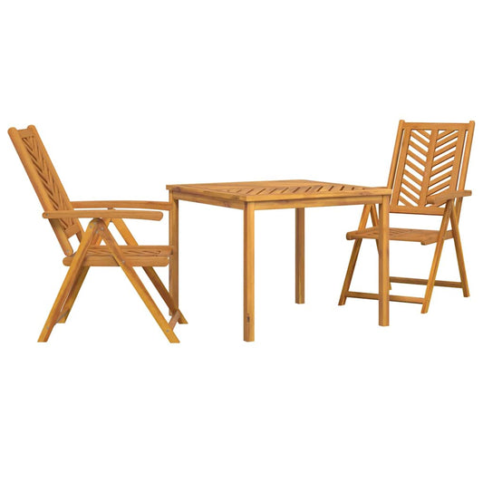 Garten Essgruppe 3 pcs Braun 90 x 90 x 74 cm Akazie Massivholz