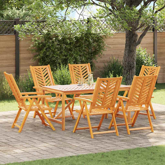 Garten Essgruppe 7 pcs Braun 150 x 90 x 74 cm Akazie Massivholz