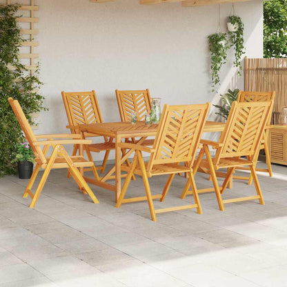 Garten Essgruppe 7 pcs Braun 150 x 90 x 74 cm Akazie Massivholz