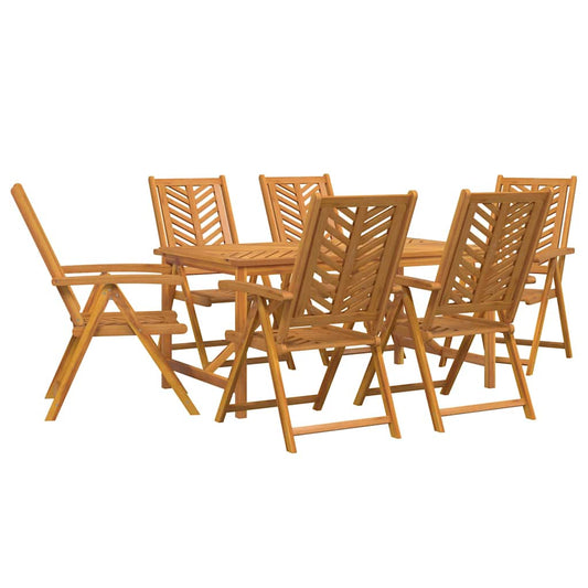 Garten Essgruppe 7 pcs Braun 150 x 90 x 74 cm Akazie Massivholz
