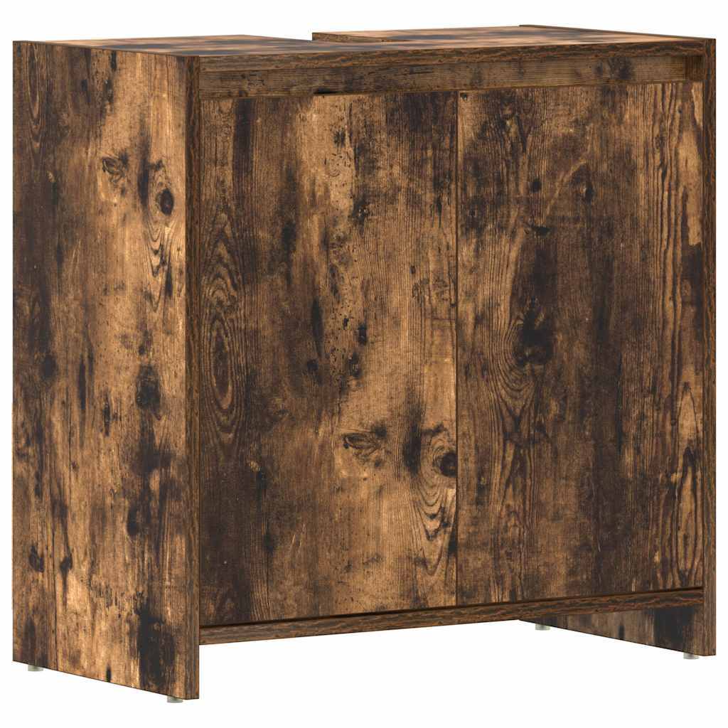 Badschrank Räuchereiche 60x33x61 cm Holzwerkstoff