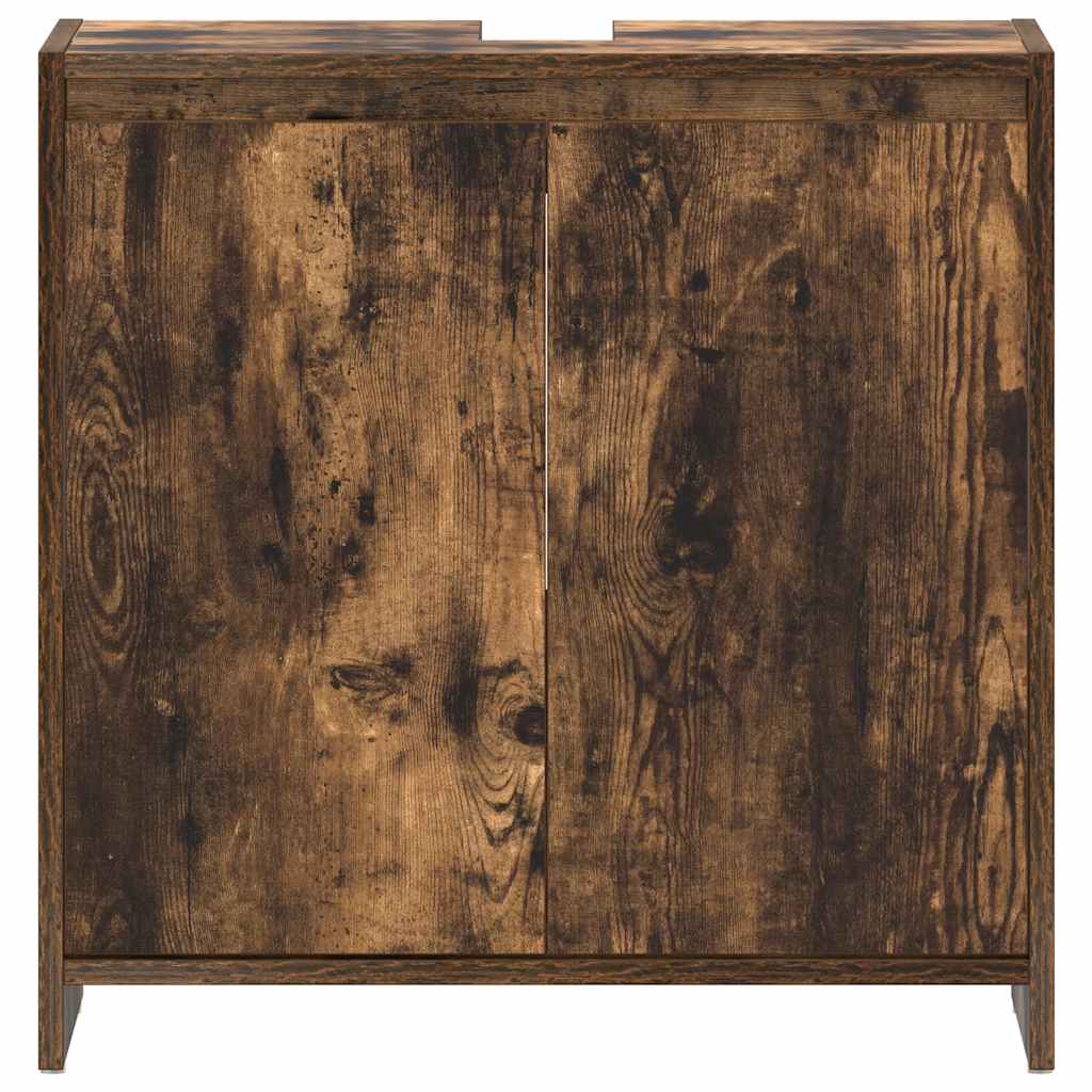 Badschrank Räuchereiche 60x33x61 cm Holzwerkstoff