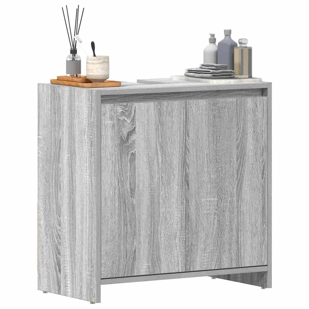 Badschrank Grau Sonoma 60x33x61 cm Holzwerkstoff