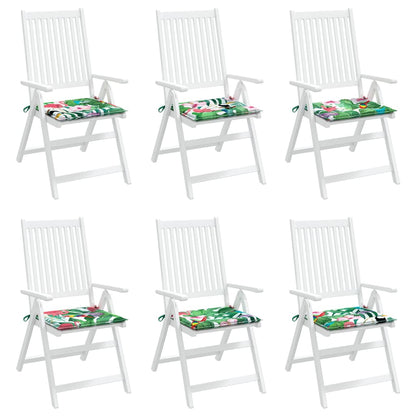 Gartenstuhl-Kissen 6 Stk. Mehrfarbig 40x40x4 cm Stoff