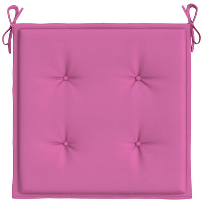 Gartenstuhl-Kissen 2 Stk. Rosa 40x40x4 cm Stoff