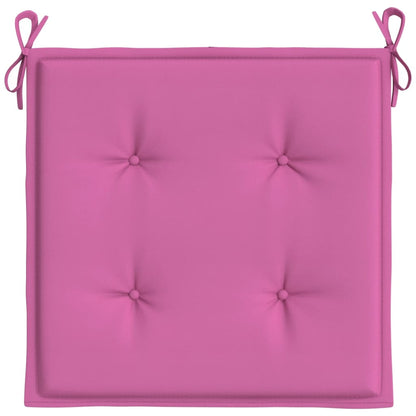 Gartenstuhl-Kissen 4 Stk. Rosa 40x40x4 cm Stoff