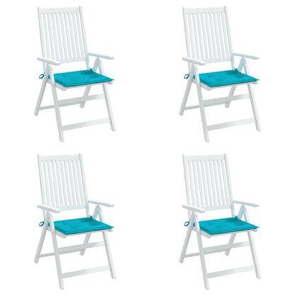 Gartenstuhl-Kissen 4 Stk. Türkis 40x40x4 cm Stoff