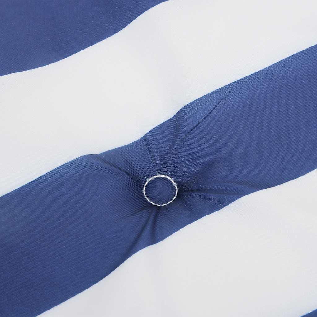 Gartenstuhl-Kissen 2 Stk. Blau & Weiß Gestreift 50x50x4cm Stoff