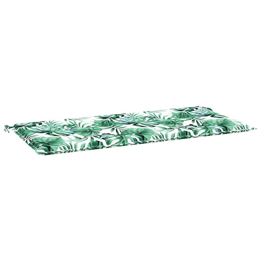 Gartenbank-Auflage Blattmuster 120x50x4 cm Oxford-Gewebe
