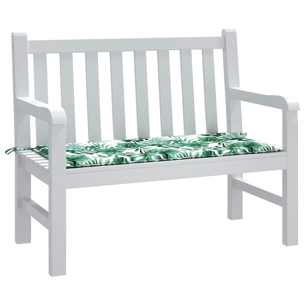 Gartenbank-Auflage Blattmuster 120x50x4 cm Oxford-Gewebe