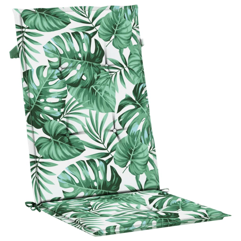 Hochlehner-Auflagen 6 Stk. Blattmuster Stoff