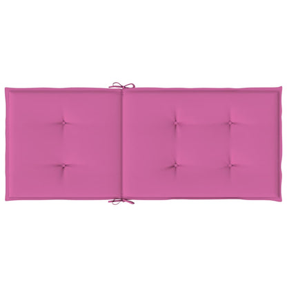 Gartenstuhlauflagen für Hochlehner 2 Stk. Rosa 120x50x3cm Stoff