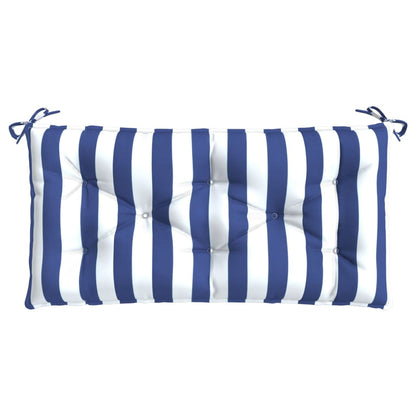 Gartenbank-Auflage Blau & Weiß Gestreift 100x50x7 cm