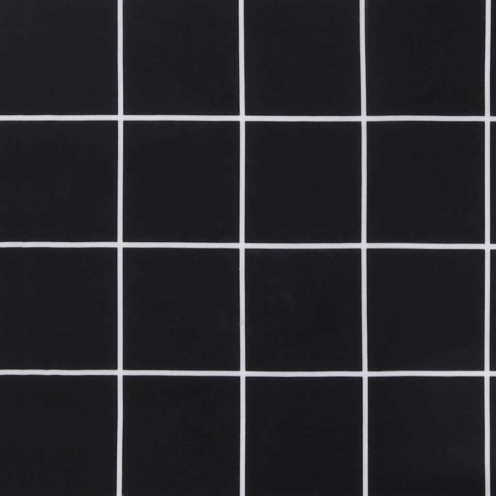 Gartenbank-Auflagen 2 Stk. Schwarz Karomuster 120x50x7 cm Stoff