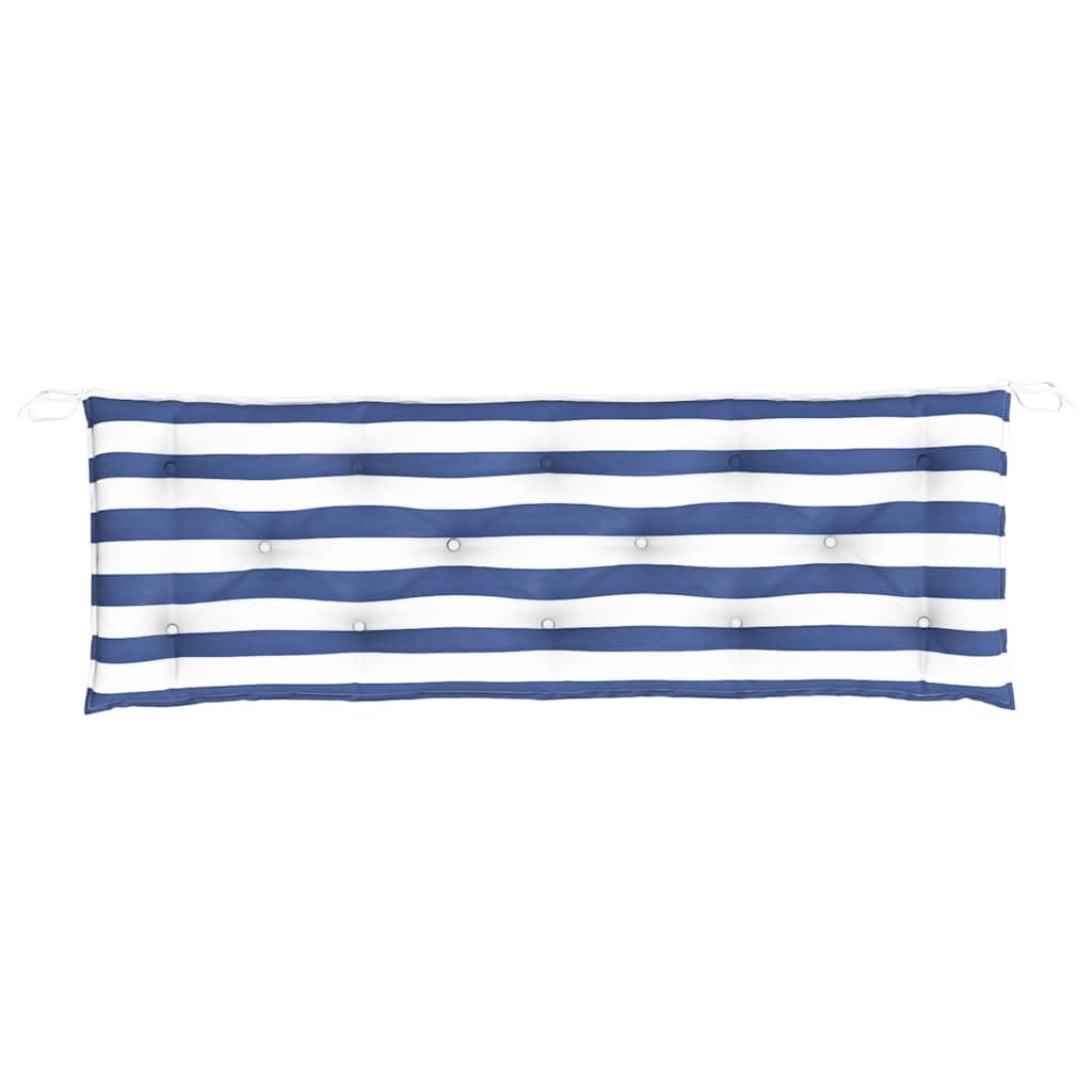 Gartenbank-Auflagen 2 Stk. Blau&Weiß Gestreift 150x50x7cm Stoff