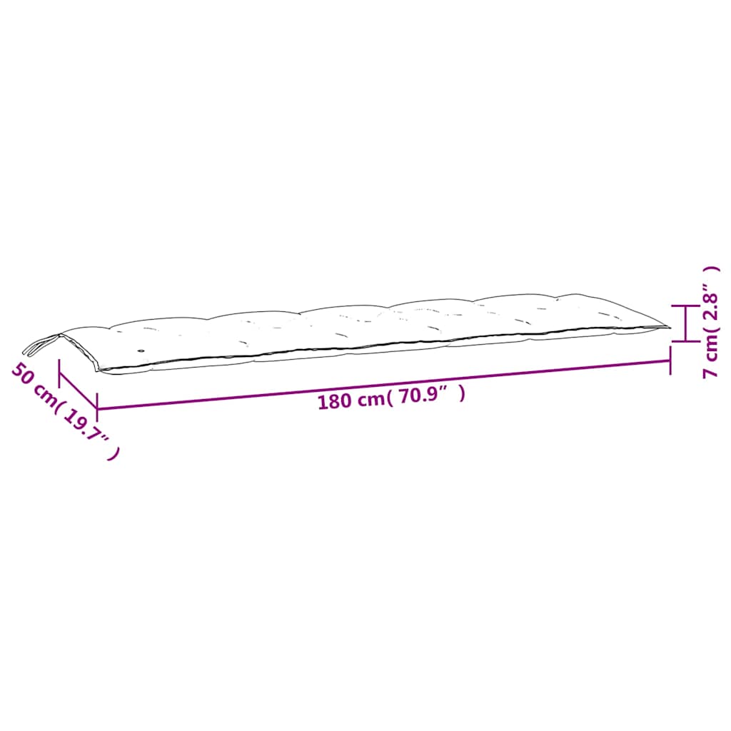 Gartenbank-Auflagen 2 Stk. Mehrfarbig Oxford-Gewebe