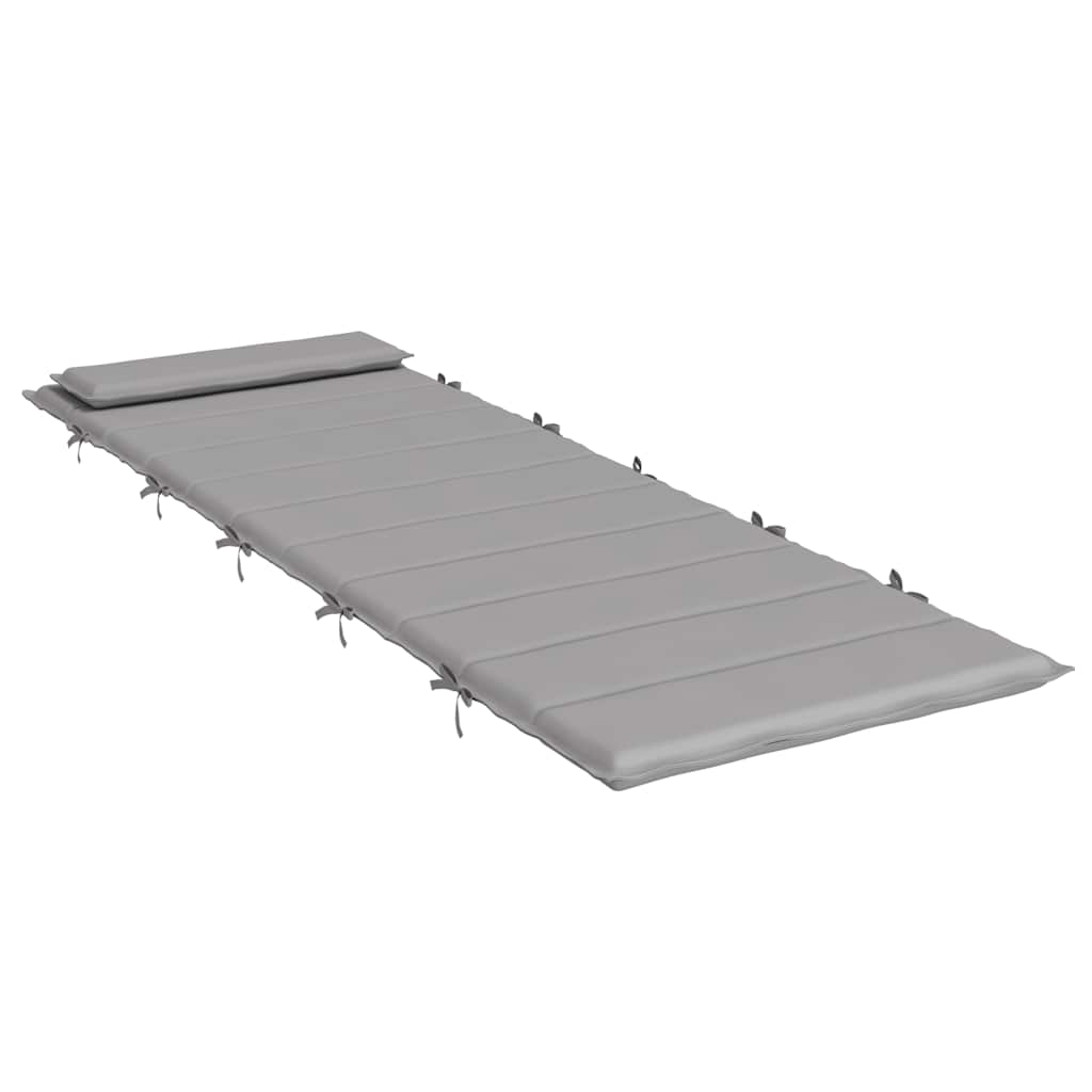Sonnenliegen-Auflage Grau 180x60x4 cm Oxford-Gewebe