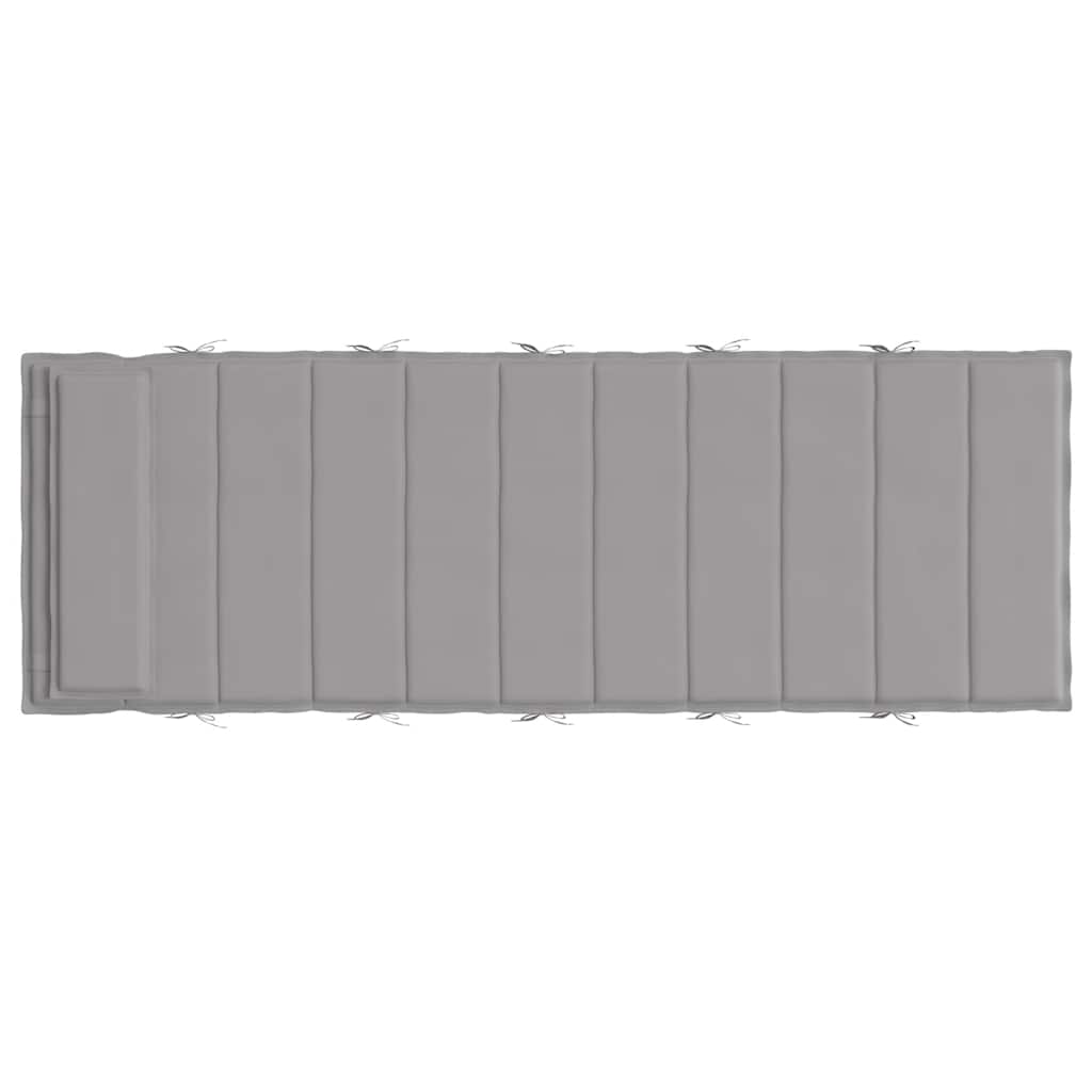 Sonnenliegen-Auflage Grau 180x60x4 cm Oxford-Gewebe