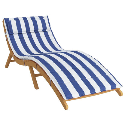 Sonnenliegen-Auflage Blau&Weiß Gestreift 180x60x4 Oxford-Gewebe