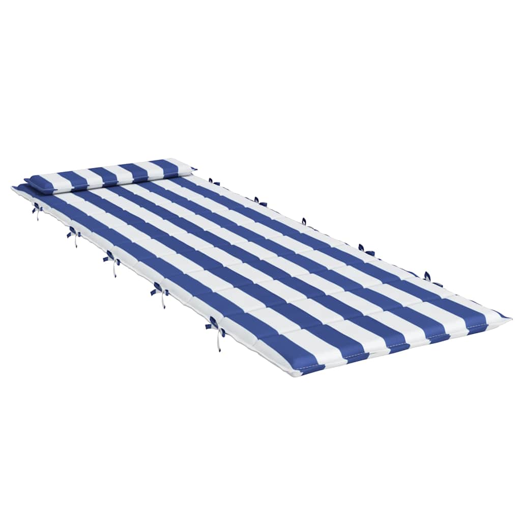 Sonnenliegen-Auflage Blau&Weiß Gestreift 180x60x4 Oxford-Gewebe