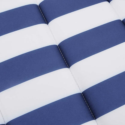 Sonnenliegen-Auflage Blau&Weiß Gestreift 180x60x4 Oxford-Gewebe