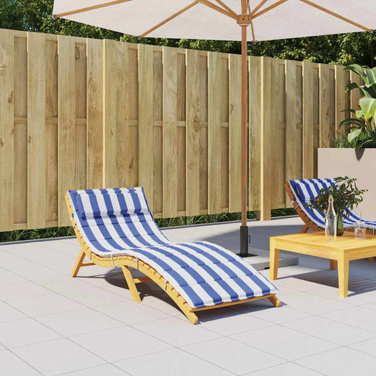 Sonnenliegen-Auflage Blau&Weiß Gestreift 180x60x4 Oxford-Gewebe