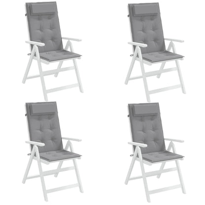 Hochlehner-Auflagen 4 Stk. Grau Oxford-Gewebe