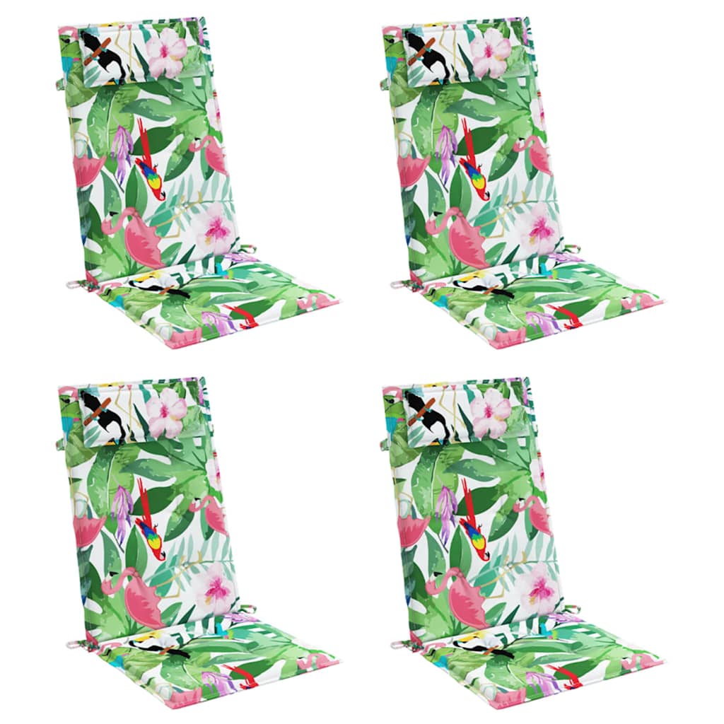 Hochlehner-Auflagen 4 Stk. Mehrfarbig Oxford-Gewebe