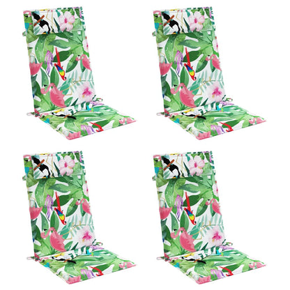 Hochlehner-Auflagen 4 Stk. Mehrfarbig Oxford-Gewebe