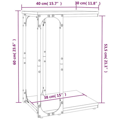 Beistelltisch Braun Eichen-Optik 40x30x60 cm Holzwerkstoff