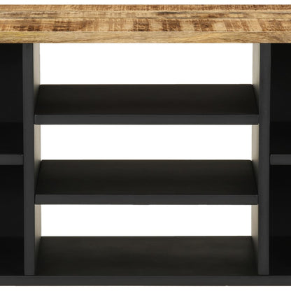 TV-Schrank 100x33x46 cm Massivholz Mango & Holzwerkstoff