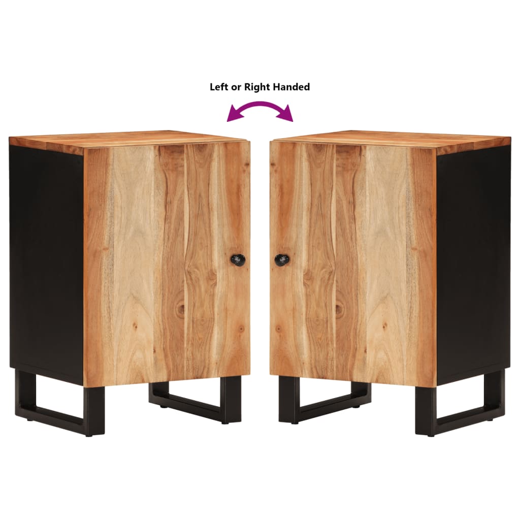 Badschrank 38x33x58 cm Massivholz Akazie