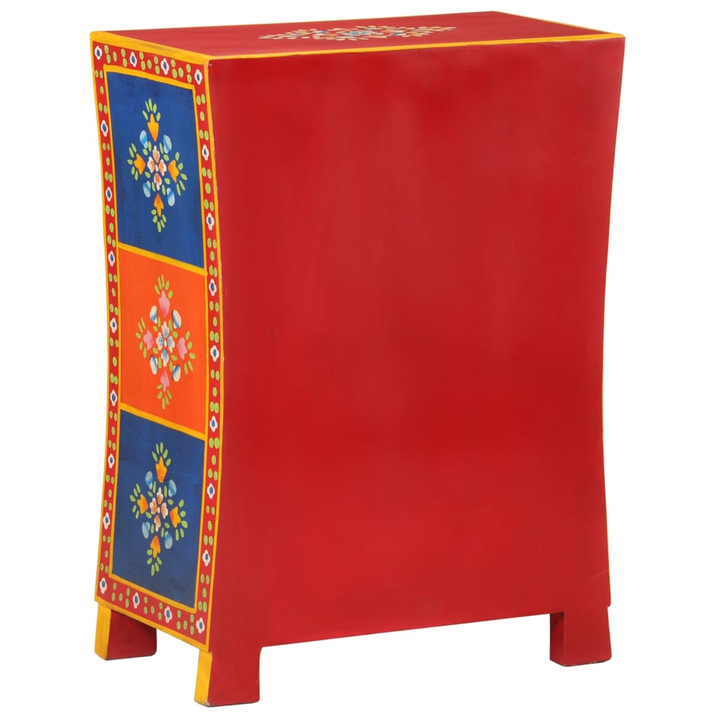 Sideboard Handbemalt 54x30x74 cm Massivholz Mango