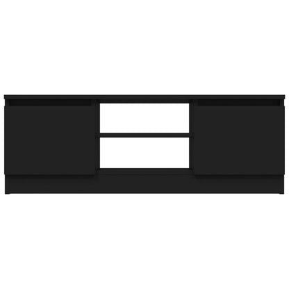 TV-Schrank mit Tür Schwarz 102x30x36 cm