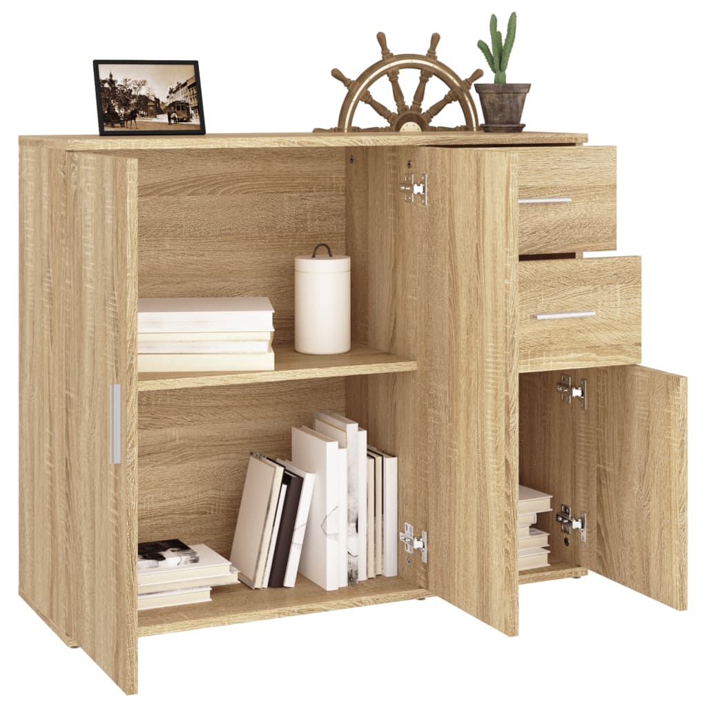 Sideboard Sonoma-Eiche 91x29,5x75 cm Holzwerkstoff